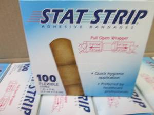 lot 129 image: Case of 12-100ct Stat Strips 1x3 in...