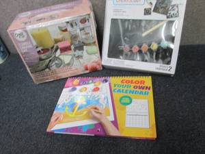 lot 145 image: Candle Making, Canvas Kit, Calendar...