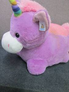 lot 160 image: Large Plush Unicorn- needs slight r...