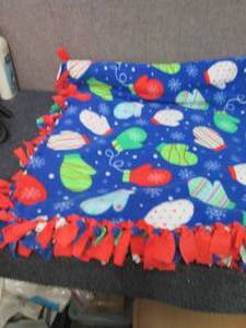 lot 167 image: Mittens Fleece Tie Blanket...