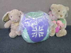 lot 220 image: Plush  Frozen Basket, 2 Plush...