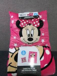 lot 223 image: Minnie Mouse Throw & Pillow...