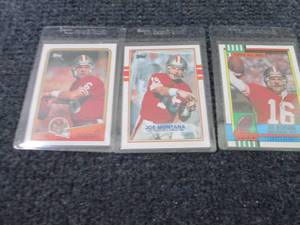 lot 240 image: Topps Joe Montana Cards...