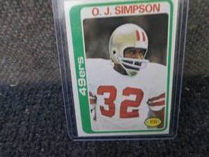 lot 241 image: 1978 Topps O.J. Simpson Card...