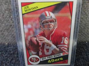 lot 243 image: 1984 Topps Joe Montana Card...