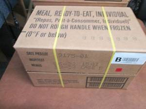lot 276 image: Sealed Case of 12 MREs Meal Ready ...