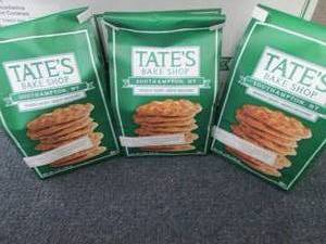 lot 389 image: 3- 7 oz Tates Bake Shop White Choc...