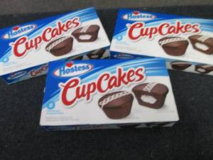 lot 391 image: 3- 12.7 oz Boxes Hostess Cupcakes...
