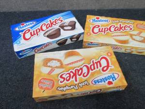 lot 395 image: 3- Boxes Hostess Cupcakes...
