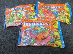 lot 411 image: 3- 18 oz Tootsie Fruit Chews...