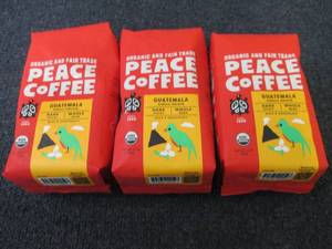 lot 418 image: 3- 12 oz Peace Coffee Guatemala Dar...