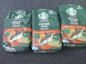 lot 427 image: 3- 12 oz Starbucks House Blend Med...