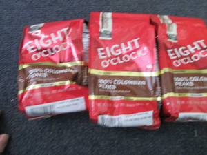lot 428 image: 3- 11 oz Eight O Clock Medium Grou...