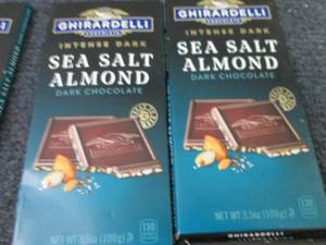 lot 443 image: 6- 3.5 oz Ghirardelli Sea Salt Almo...