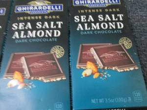 lot 444 image: 6- 3.5 oz Ghirardelli Sea Salt Almo...