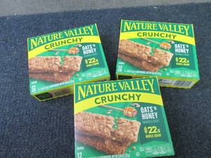 lot 467 image: 3 Boxes Nature Valley Crunchy Oats ...