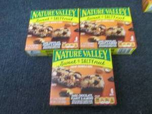 lot 472 image: 3 Boxes Nature Valley Sweet N Salty...