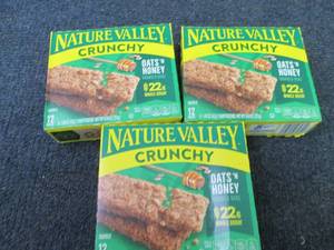 lot 475 image: 3 Boxes Nature Valley Crunchy Oats ...