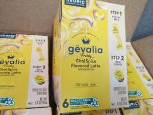 lot 514 image: 6- 6pks Gevalia Frothy  Chai Spice ...
