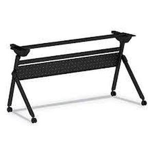 lot 72 image: Flip and Nest Table Base, 55.88w x 23.63d x 28.5h, Black