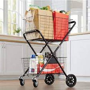 lot 74 image: 2-Tier Shopping Cart