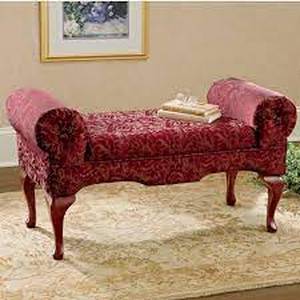 lot 93 image: Rose Storage Bench-Burgundy