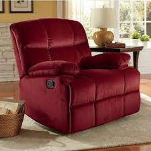 lot 152 image: Microfiber Swivel Rocker Recliner-Red