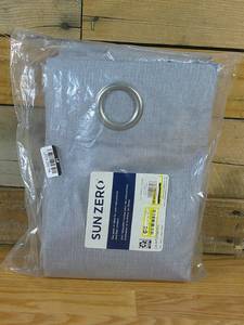 lot 158 image: 1pc Blackout Duran Thermal Insulated Window Curtain Panel - Sun Zero-Silver