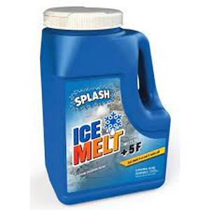 lot 214 image: SPLASH 12lbs Ice Melt Jug-Cracked Lid