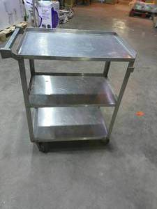lot 217 image: 3 Tier 30-12 x 24 x 15-12 Steel Serving Cart