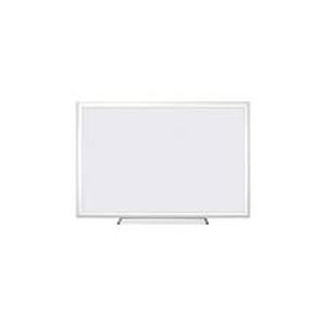 lot 15A image: U Brands Magnetic Dry Erase Board with Aluminum Frame, 70 x 47, White Surface, Silver Frame (073U0001)-Slight Bending