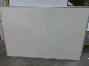 lot 200A image: Universal 43626 Dry Erase Board, Melamine, 72 x 48, Satin-Finished Aluminum Frame-Light Crack on Lower Portion