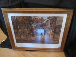 Wild Life Special Edition Family Reunion Schmidt Beer framed and matted print