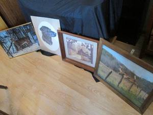(4 pc) Wildlife and good Ole Day style masculine wall decor