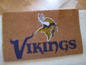 Vikings football themed boot scraping entry mat