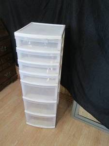 7 drawer plastic storage