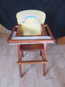 Antique Wooden Baby doll high chair