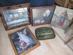 Lot of Vintage framed SpiritualReligious Wall decor