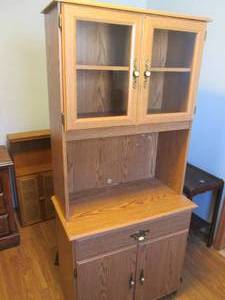 Space saving Kitchen microwave stand and cabinet combo
