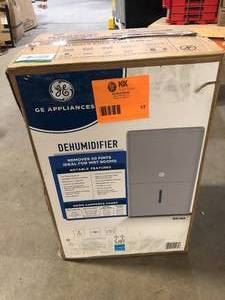 GE 50-Pint Dehumidifier for Basement, Garage or Wet Rooms up to 4500 sq. ft. in Grey   Customer Returns See Pictures