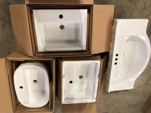 Lot of Assorted Sinks Various Models Sizes and Conditions  Customer Returns See Pictures