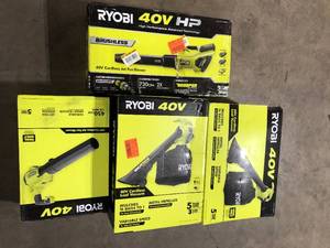 Lot of Assorted Ryobi Lawn Care Items Various Models and Conditions  Customer Returns See Pictures
