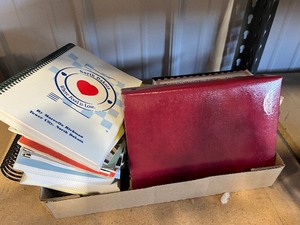 Flat of cook books  including church and other location books
