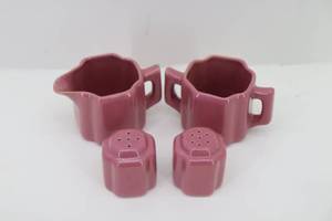 lot 18 image: Rosemeade Cream & Sugar and Salt & Pepper Shakers