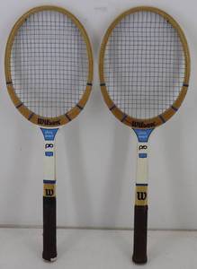 lot 70 image: 2 Wood Tennis Rackets