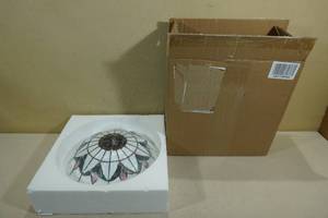 Vintage Style 16 Stained Glass Ceiling Light