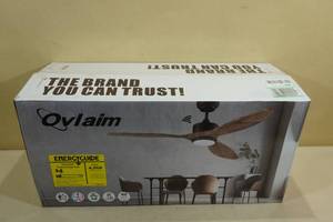 Ovlaim 52 Inch Solid Walnut Wood Ceiling Fan with Lights - Remote Control