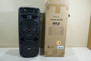 Pyle Portable Bluetooth Rechargeable Outdoor Speaker with Dual 8 Subwoofer 1 Tweeter