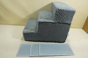 EHEYCIGA 3-Step Dog Stairs for Small Dogs 13.5H