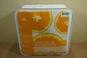 White Goose Down Feather Duvet -Double